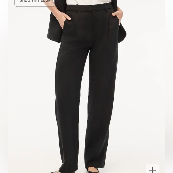 J crew Wide-leg pleated twill trouser pant - Picture 1 of 5